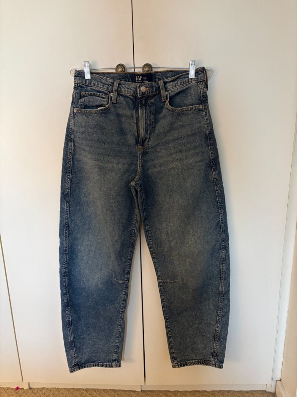 Gap Denim Barrel Jeans, Medium Wash, Size 8 Long